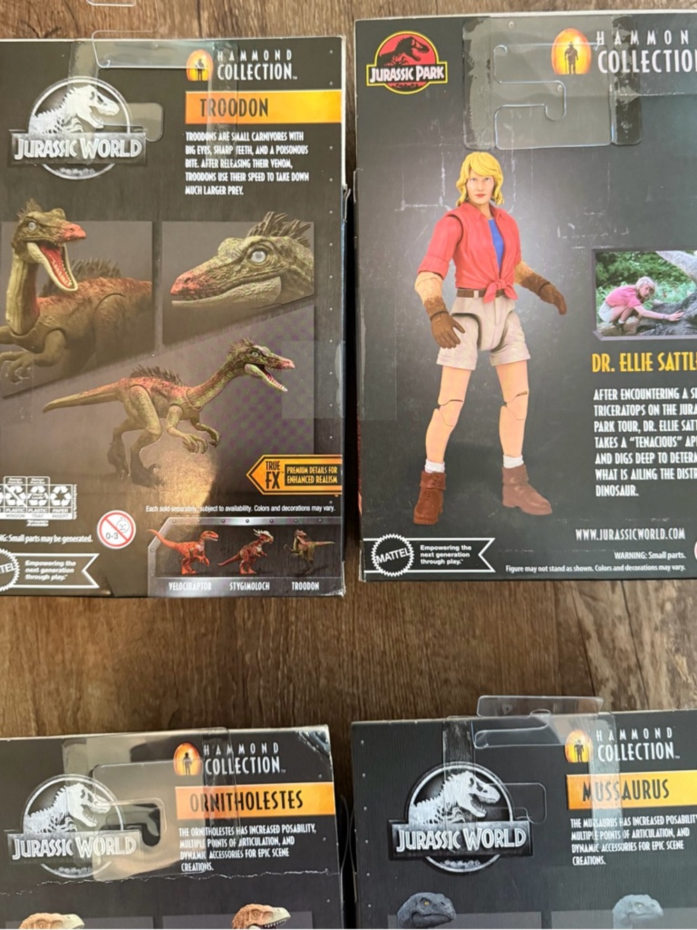 Jurassic World Hammond Troodon Ornitholestes Mussaurus Dinosaur lot of 4 - Picture 2 of 5